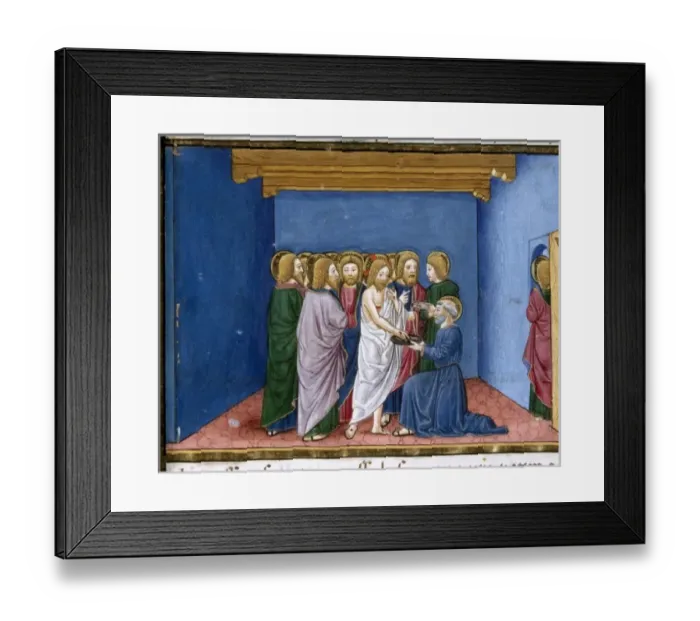 Framed Print : Jesus appears to the disciples. Codex of Predis (1476). Royal Library. Turin. Italy Framed Print : Jesus appears to the disciples. Codex of Predis (1476). Royal Library. Turin. Italy