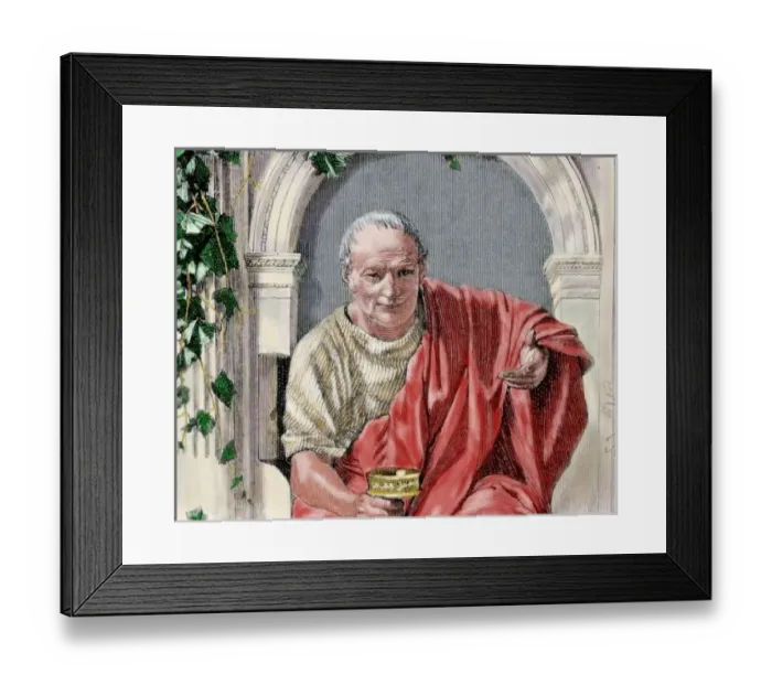 Framed Print : Horace (65-8 B. C. ). Roman lyric poet during the time of Augustus. Colored engraving Framed Print : Horace (65-8 B. C. ). Roman lyric poet during the time of Augustus. Colored engraving