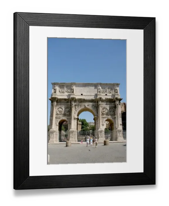 Framed Print : Roman Art. Arch of Constantine. Triumphal arch. It was erected to commemorate Constantine