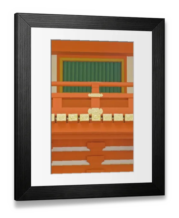 Framed Print : Japan, Kyoto, Yasaka Shrine Gate Detail