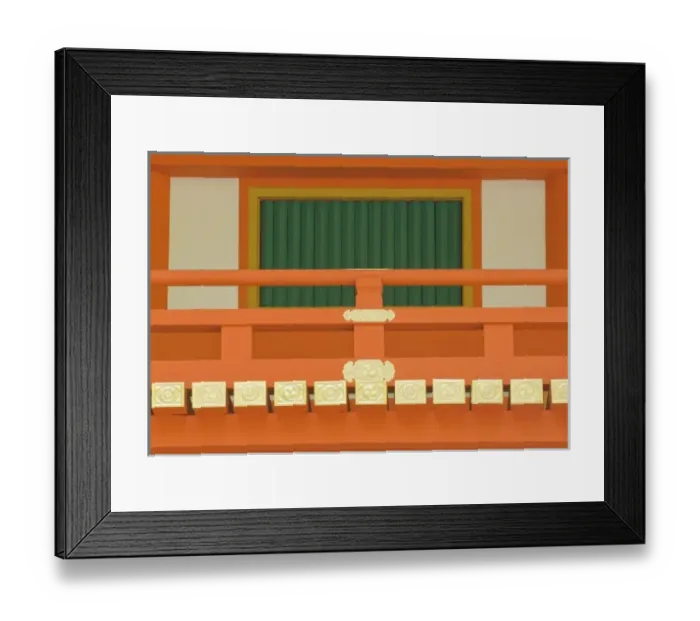 Framed Print : Japan, Kyoto, Yasaka Shrine Gate Detail