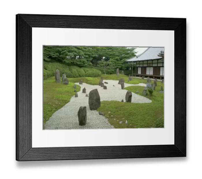 Framed Print : Asia, Japan, Kyoto, Stone Garden Framed Print : Asia, Japan, Kyoto, Stone Garden