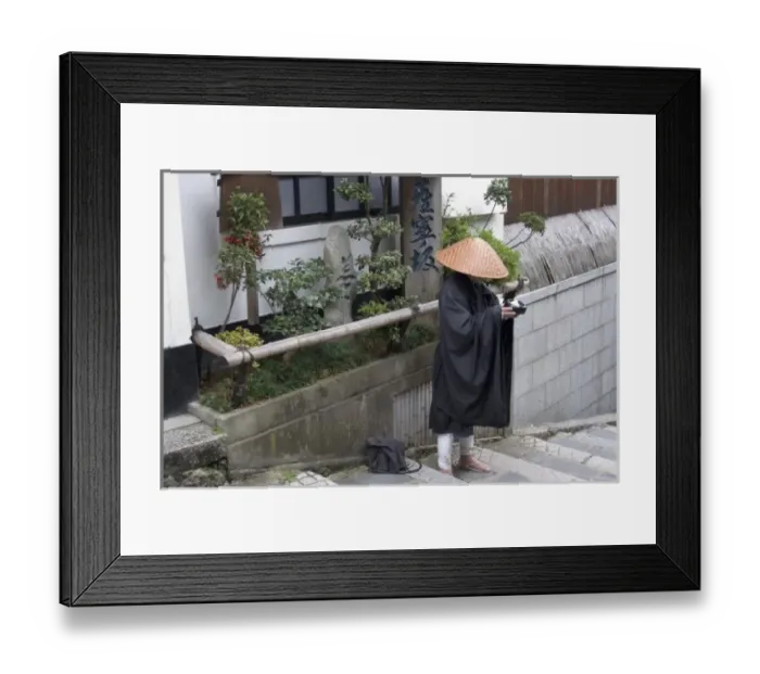 Framed Print : Asia, Japan, Kyoto, Monk Framed Print : Asia, Japan, Kyoto, Monk