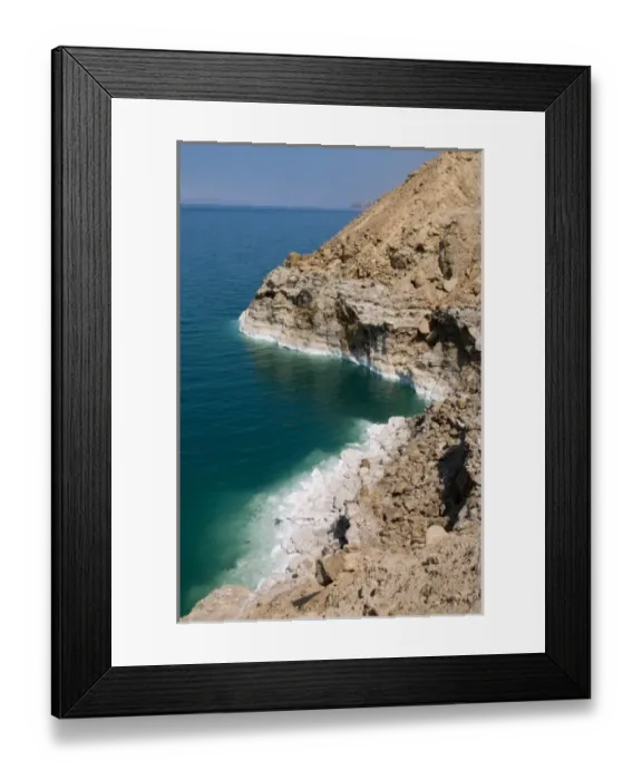 Framed Print : Jordan, Dead Sea, salt on the sea shore
