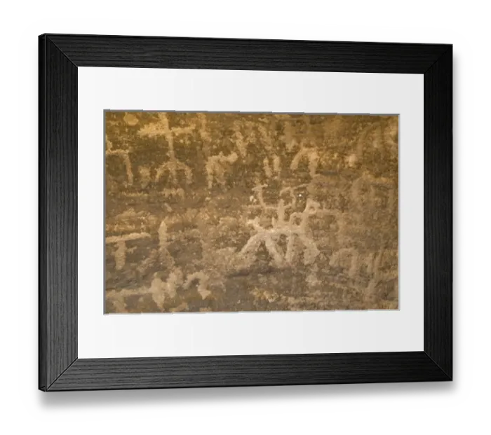 Framed Print : Jordan, Wadi Rum desert, Thamudic Inscriptions Framed Print : Jordan, Wadi Rum desert, Thamudic Inscriptions