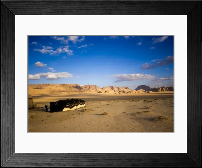 Framed Print : Jordan, Wadi Rum desert, bedouin tent Framed Print : Jordan, Wadi Rum desert, bedouin tent