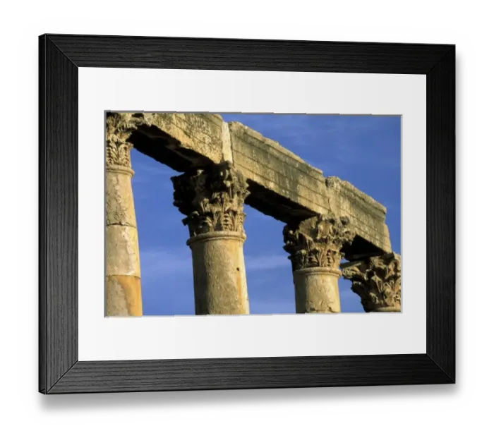 Framed Print : Asia, Jordan, Jerash. Columns detail of Cardo Mazimus