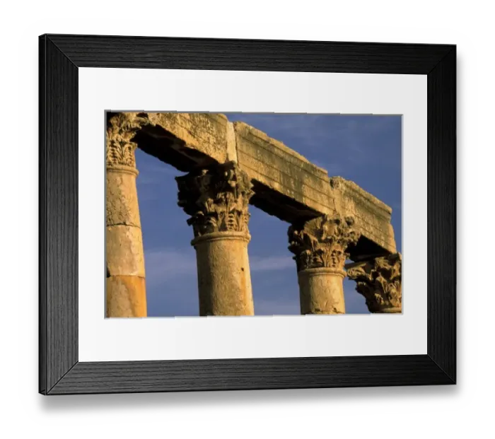 Framed Print : Asia, Jordan, Jerash. Column detail of Cardo Maximus
