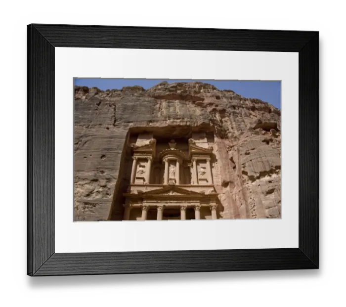 Framed Print : Jordan, Ancient Nabataean city of Petra. The Treasury (aka El Khazneh) Framed Print : Jordan, Ancient Nabataean city of Petra. The Treasury (aka El Khazneh)