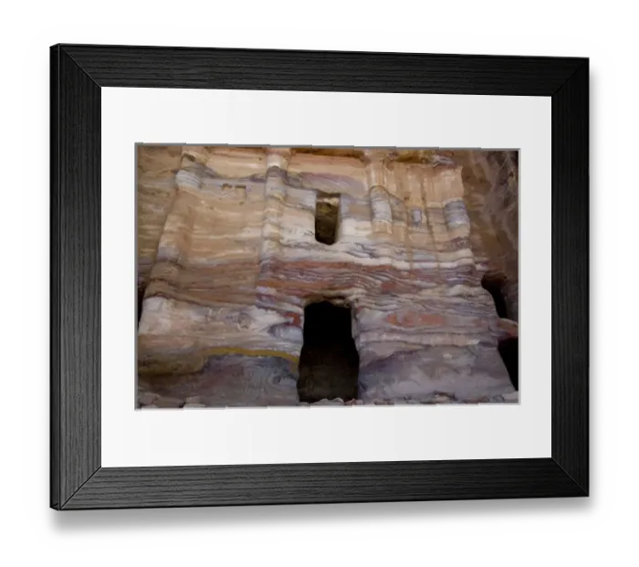 Framed Print : Jordan, Ancient Nabataean city of Petra. The Silk Tomb, named for the colorful sandstone Framed Print : Jordan, Ancient Nabataean city of Petra. The Silk Tomb, named for the colorful sandstone