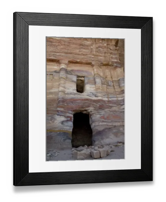 Framed Print : Jordan, Ancient Nabataean city of Petra. The Silk Tomb, named for the colorful sandstone Framed Print : Jordan, Ancient Nabataean city of Petra. The Silk Tomb, named for the colorful sandstone