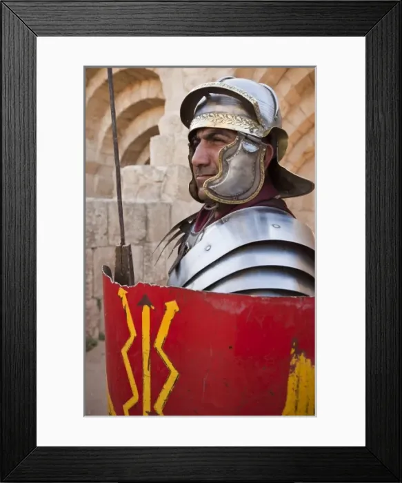 Framed Print : Jordan, Jerash, Roman Army and Chariot Experience, Roman Centurion, R, MR_JOR_11_001(MR) Framed Print : Jordan, Jerash, Roman Army and Chariot Experience, Roman Centurion, R, MR_JOR_11_001(MR)