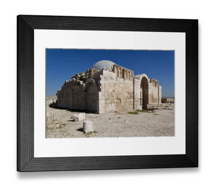 Framed Print : Jordan, Amman, The Citadel, ruins of the Umayyad Palace, assembly hall
