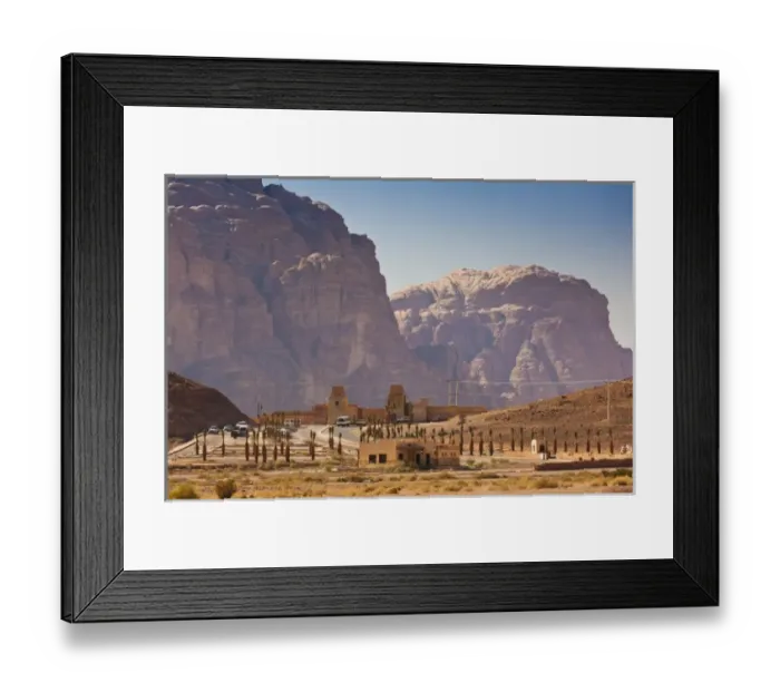 Framed Print : Jordan, Wadi Rum, Beduoin touring and welcome center Framed Print : Jordan, Wadi Rum, Beduoin touring and welcome center