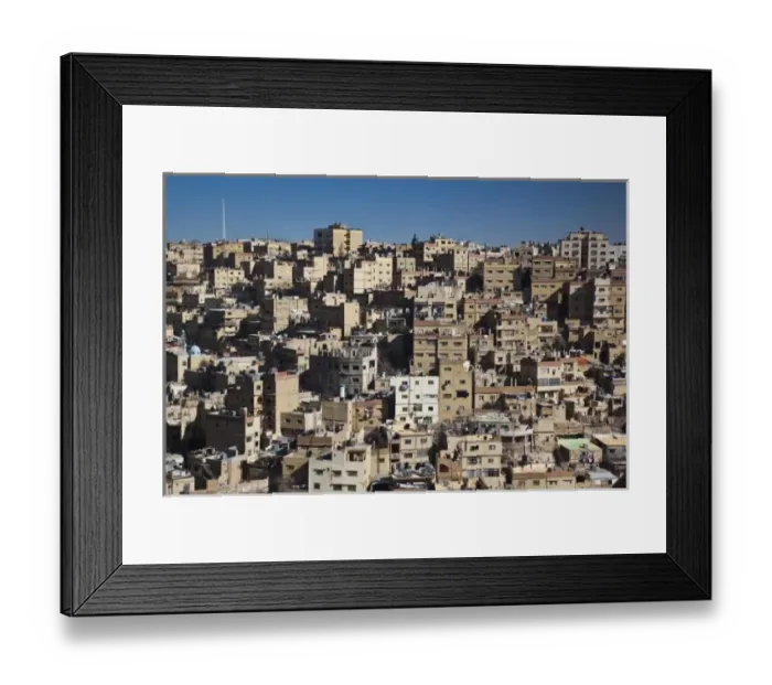 Framed Print : Jordan, Amman, elevated city view from the Citadel Framed Print : Jordan, Amman, elevated city view from the Citadel