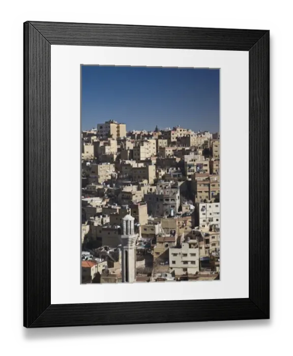 Framed Print : Jordan, Amman, elevated city view from the Citadel Framed Print : Jordan, Amman, elevated city view from the Citadel