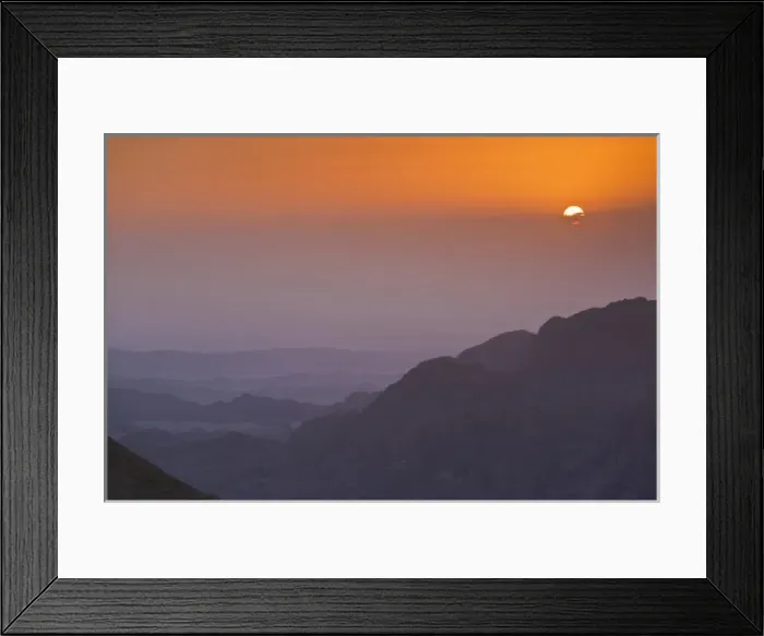 Framed Print : Jordan, Petra-Wadi Musa, sunset over Petra hills Framed Print : Jordan, Petra-Wadi Musa, sunset over Petra hills