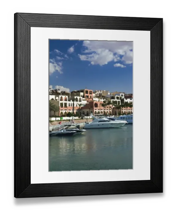 Framed Print : Jordan, Aqaba, Tala Harbor development, marina Framed Print : Jordan, Aqaba, Tala Harbor development, marina