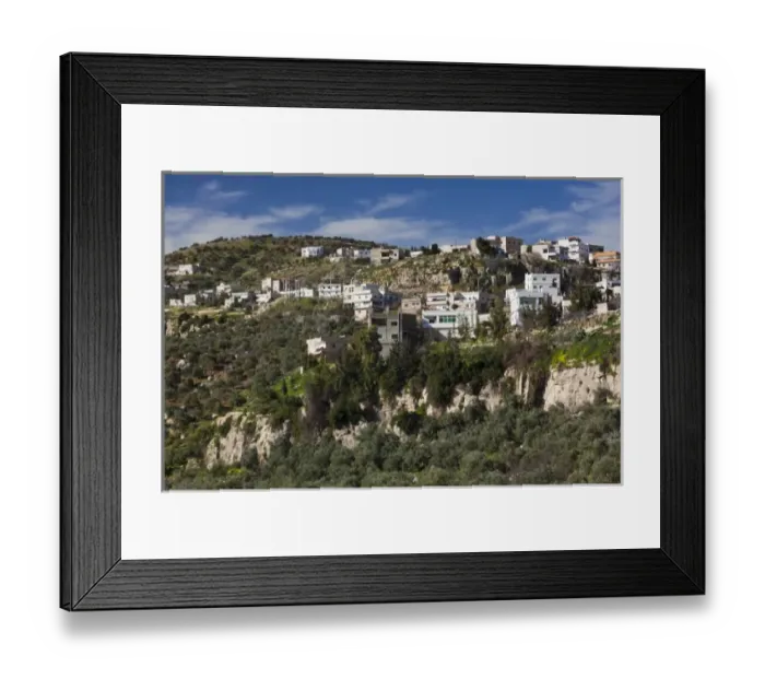 Framed Print : Jordan, Anjara, elevated town view near Ajloun Framed Print : Jordan, Anjara, elevated town view near Ajloun