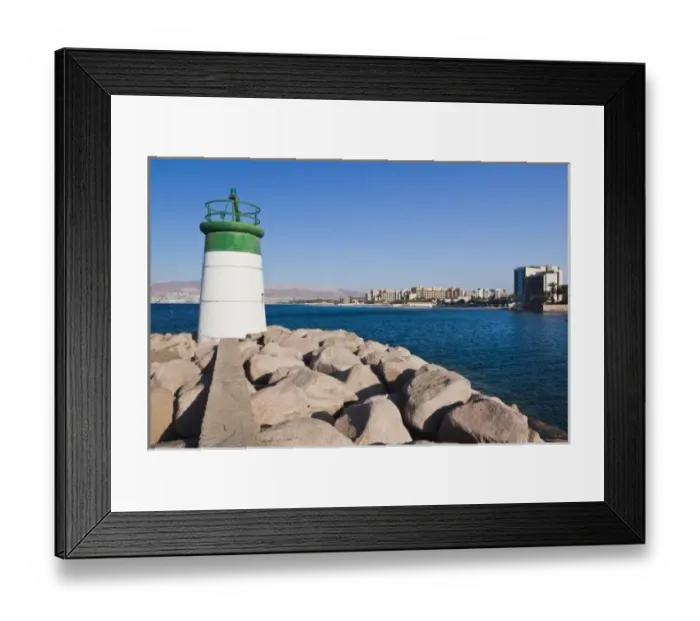 Framed Print : Jordan, Aqaba, yacht marina lighthouse Framed Print : Jordan, Aqaba, yacht marina lighthouse