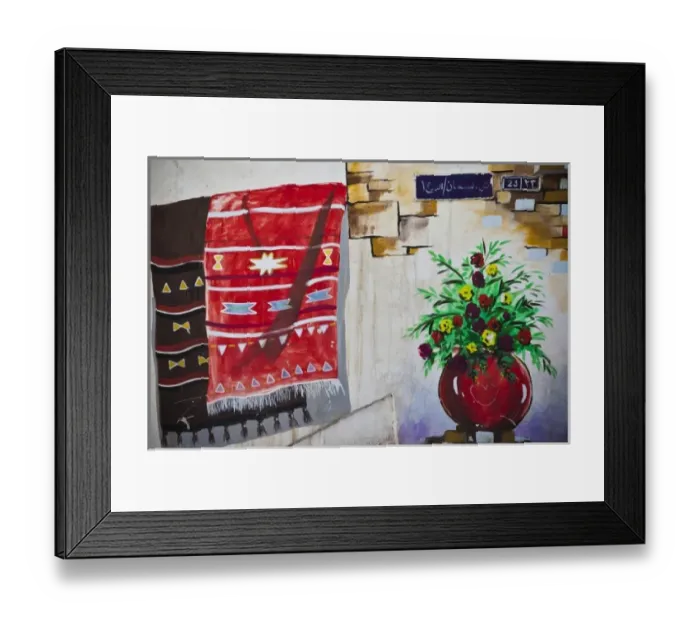 Framed Print : Jordan, Amman, downtown street mural