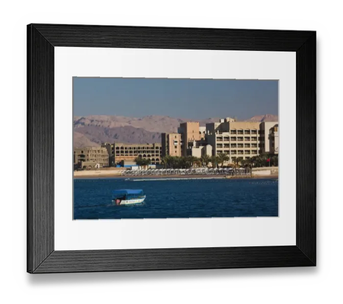 Framed Print : Jordan, Aqaba, hotels on the Red Sea Framed Print : Jordan, Aqaba, hotels on the Red Sea