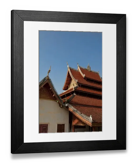 Framed Print : Peaks of Wat Mai Temple in Luang Prabang, Laos Framed Print : Peaks of Wat Mai Temple in Luang Prabang, Laos