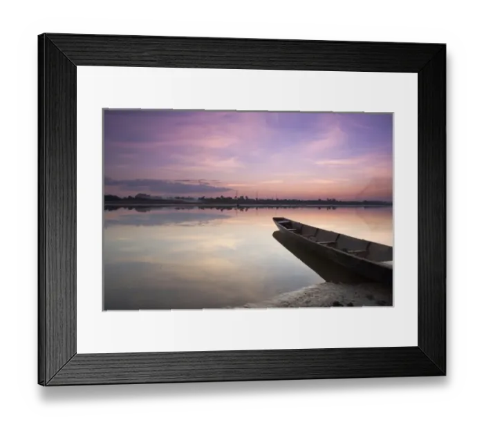 Framed Print : Vientiane, Laos. The capital city of Laos. Fishermen often come out along the river