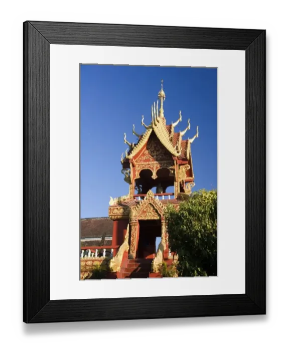 Framed Print : Mekong River, Laos. A temple in Pakbeng Framed Print : Mekong River, Laos. A temple in Pakbeng