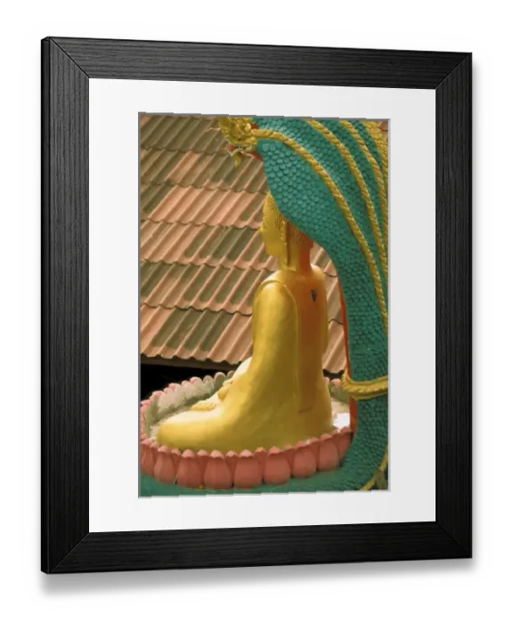 Framed Print : Asia, Laos, Vientiane. Buddha statue