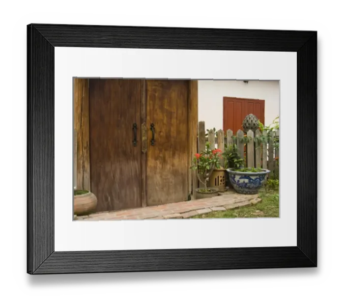 Framed Print : Entrance into residential home, Luang Prabang, Northern Laos, Southeast Asia Framed Print : Entrance into residential home, Luang Prabang, Northern Laos, Southeast Asia