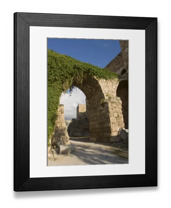 Framed Print : Arched passage in the Crusader Castle built by the Franks in 12th century, Byblos