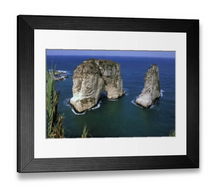 Framed Print : Asia, Lebanon, Beirut. Pigeon Rocks