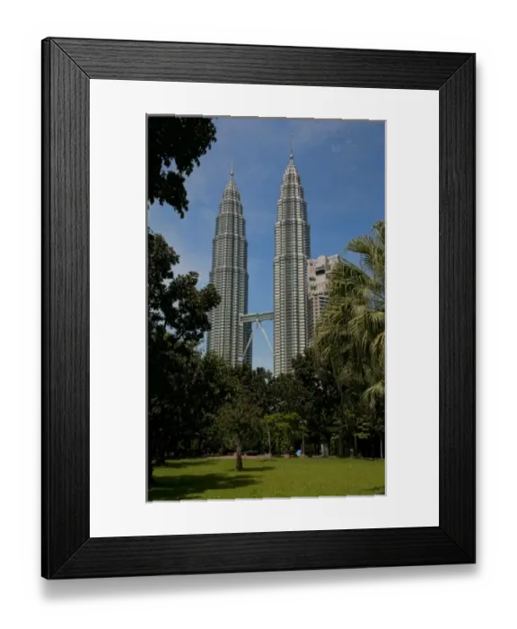 Framed Print : Kuala Lumpur, Malaysia. Petronas Twin Towers, the tallest twin buildings in the world