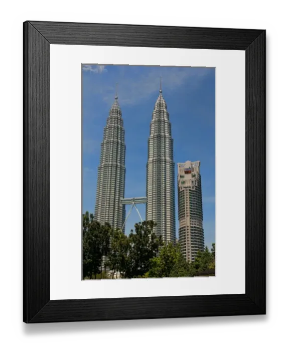 Framed Print : Kuala Lumpur, Malaysia. Petronas Twin Towers, the tallest twin buildings in the world