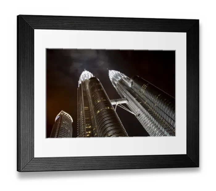 Framed Print : Malaysia. Kuala Lumpur. The night view of Petronas Twin Towers Framed Print : Malaysia. Kuala Lumpur. The night view of Petronas Twin Towers