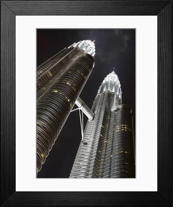 Framed Print : Malaysia. Kuala Lumpur. The night view of Petronas Twin Towers Framed Print : Malaysia. Kuala Lumpur. The night view of Petronas Twin Towers