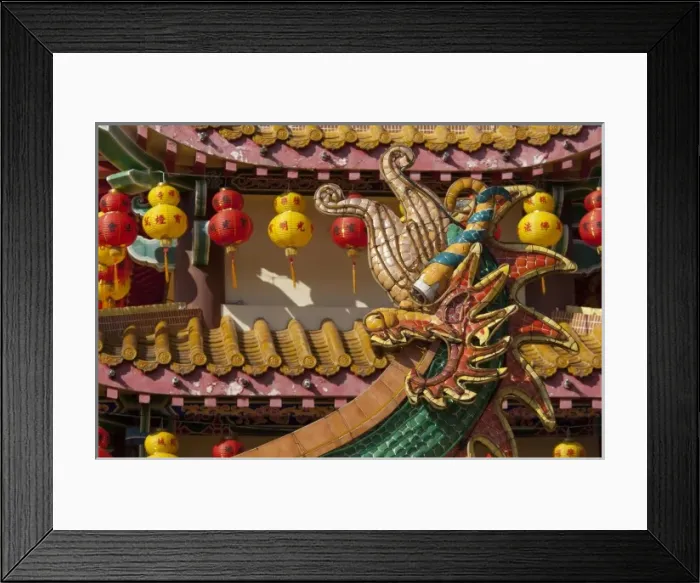 Framed Print : Malaysia, Island of Penang. Kek Lok Si Temple, largest temple in Southeast Asia