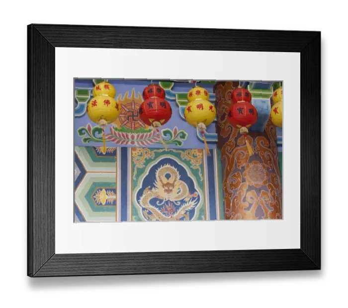 Framed Print : Malaysia, Island of Penang. Kek Lok Si Temple, largest temple in Southeast Asia. Red Framed Print : Malaysia, Island of Penang. Kek Lok Si Temple, largest temple in Southeast Asia. Red