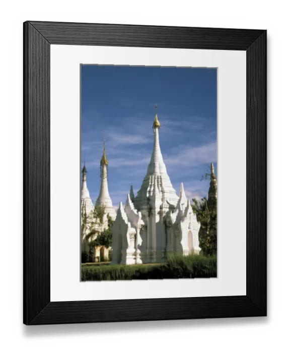 Framed Print : Asia, Myanmar, Inle Lake. Pagoda