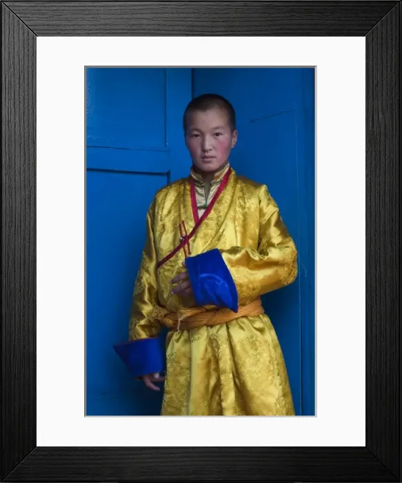 Framed Print : Monk at Gesar Sum Monastery (MR) Framed Print : Monk at Gesar Sum Monastery (MR)