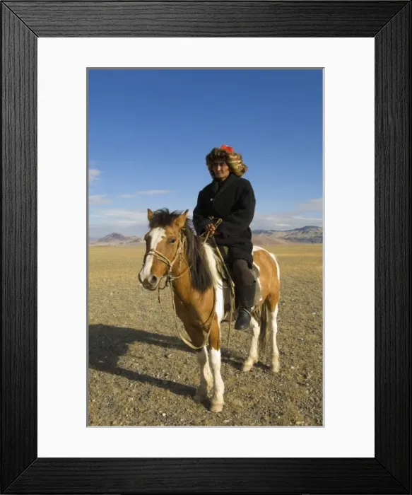 Framed Print : Kazakh man at Altai Eagle Festival (MR) Framed Print : Kazakh man at Altai Eagle Festival (MR)