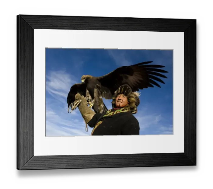 Framed Print : Man at the Altai Eagle Festival (MR) Framed Print : Man at the Altai Eagle Festival (MR)