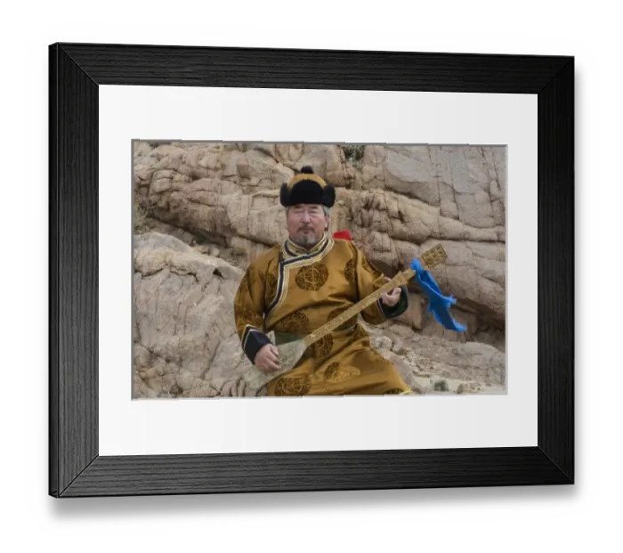 Framed Print : Sengedorj, N. throat singer (MR)