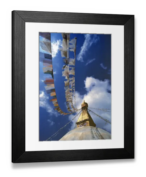 Framed Print : Asia, Nepal, Kathmandu. Prayer flags fill the sky at Bodnath Stupa, Kathmandu, a Framed Print : Asia, Nepal, Kathmandu. Prayer flags fill the sky at Bodnath Stupa, Kathmandu, a