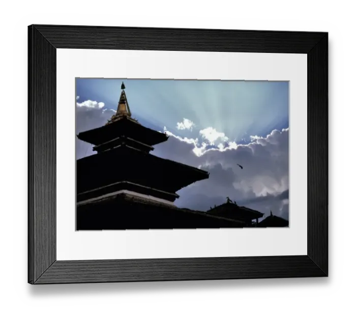 Framed Print : Asia, Nepal, Patan. The temples at Durbar Square in Patan, Kathmandu Valley, a World Heritage Site