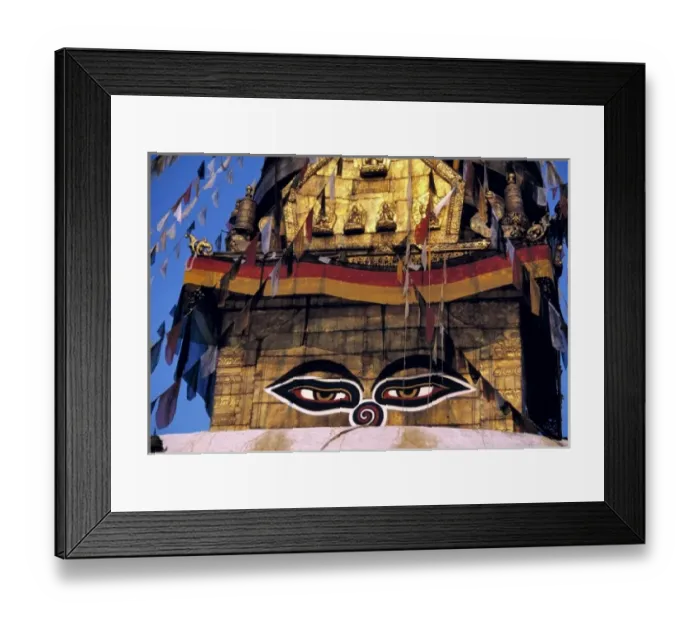 Framed Print : Asia, Nepal, Kathmandu Valley. Swayambunath, an important center for Buddhist learning