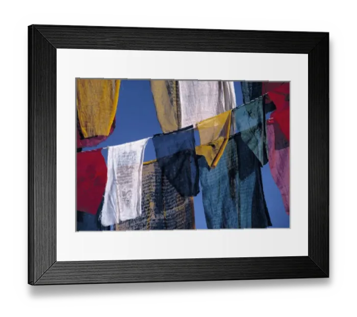 Framed Print : Colorful flags loft prayers to heaven at Swayambunath, the largest Buddhist stupa in the country