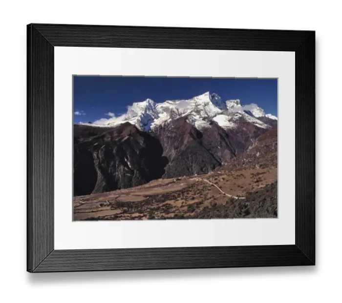 Framed Print : Asia, Nepal, Sagarmatha NP. Kwangde Peak, at 19, 721 feet, looks down on the village Framed Print : Asia, Nepal, Sagarmatha NP. Kwangde Peak, at 19, 721 feet, looks down on the village