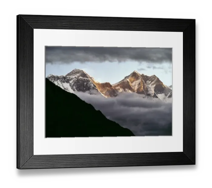 Framed Print : Asia, Nepal, Sagarmatha NP. Daybreak greets Mt. Everest, along with Lotse and Nuptse Framed Print : Asia, Nepal, Sagarmatha NP. Daybreak greets Mt. Everest, along with Lotse and Nuptse